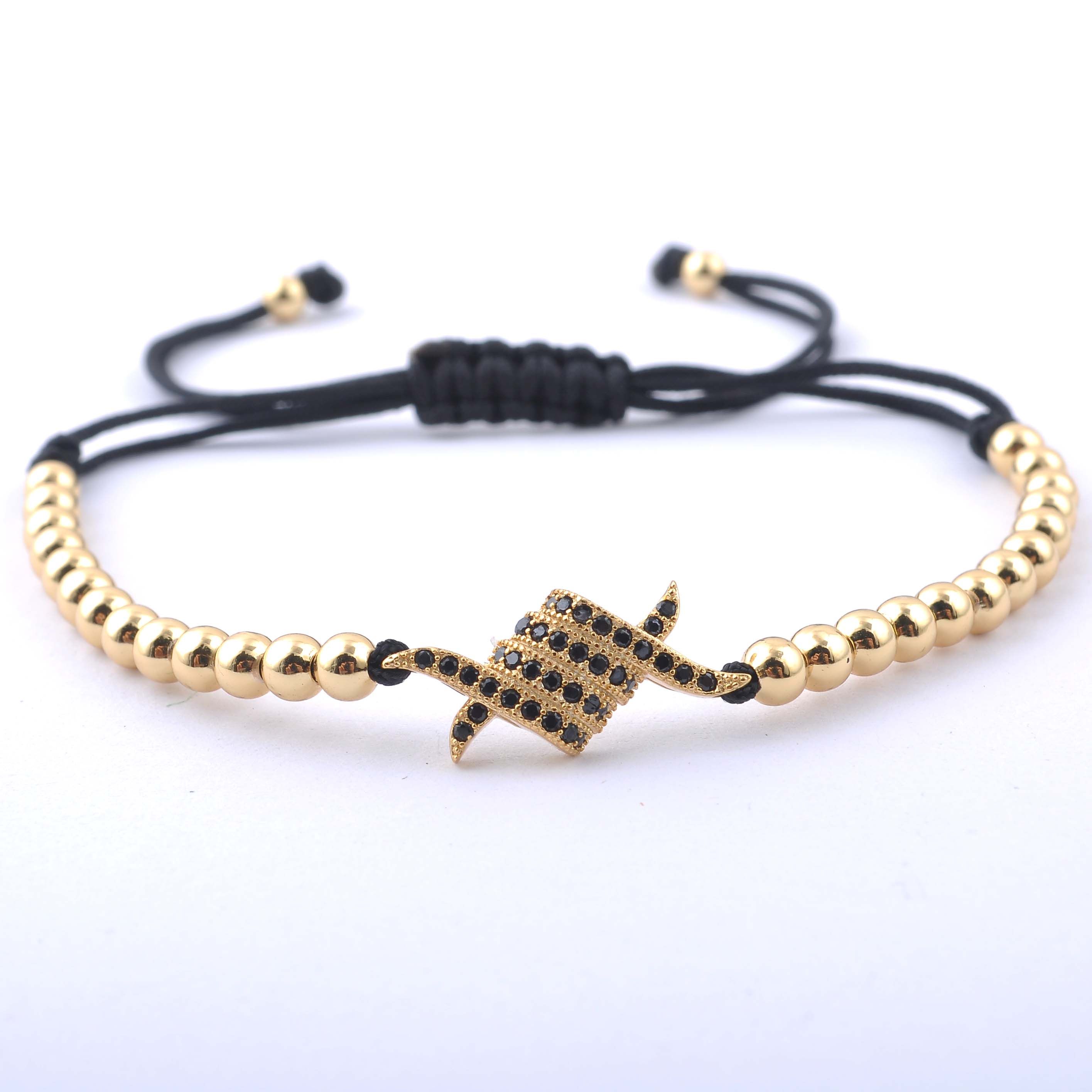 pulsera tejida a mano Romeda Cuentas para hombre pulseras hechas a mano de la cuerda de bricolaje de China joyería ajustable de acero joyería con cordones de pulsera