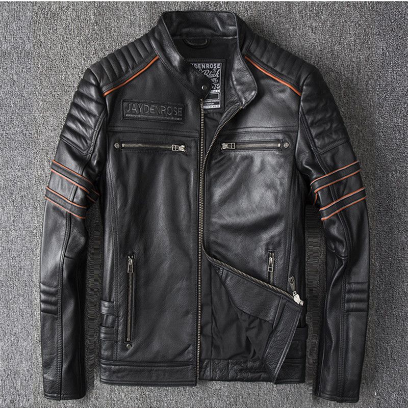 Homme Motard Revers 5XL Casual Punk court Slim en Cuir Synthétique Motorycle Vestes L
