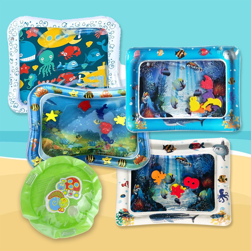 Tummy Time Water Mat Funsquare Baby Sensory Toys Baby Inflatable Patted Pad Baby Inflatable Water Cushion