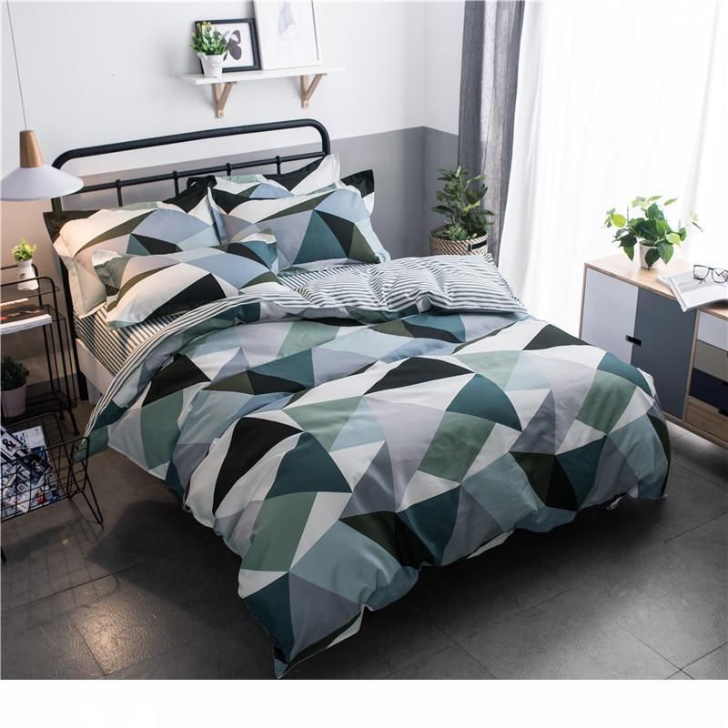 Adult Duvet Cover Set Flat Bed Sheet Pillow Cover Bed Linen Moon