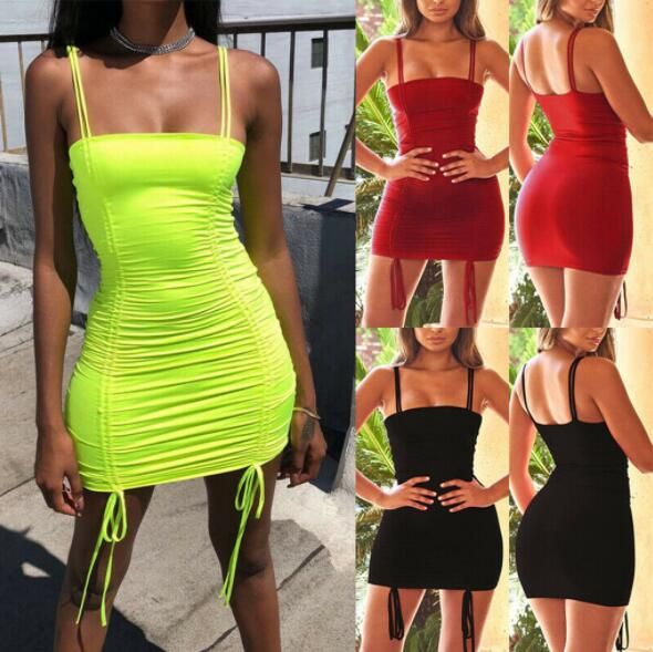 Compra Vestido Verde De Luz En Color Caramelo Del Verano De Las Mujeres Del  Tirante De Espagueti Vestidos Bodycon Vestido Delgado Fit Lápiz 1 Barato |  Entrega Rápida Y Calidad | Es.Dhgate