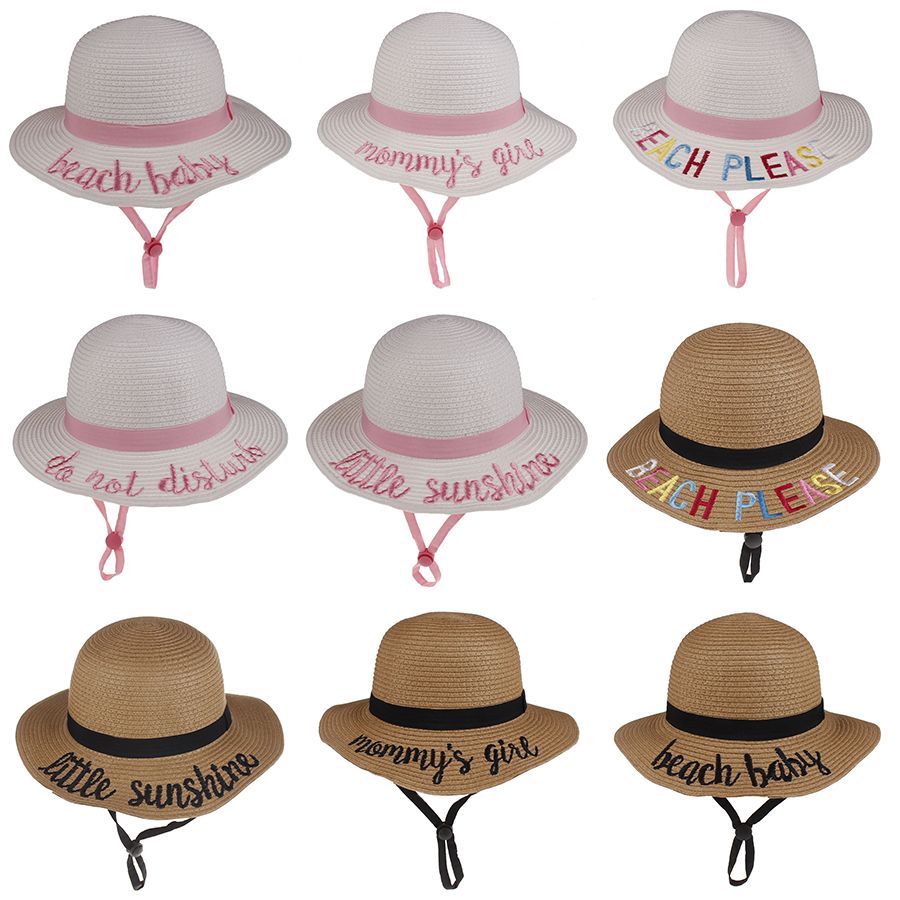 Summer Straw Hat Weaving Sweet Retro Kid Sun Hat Beach Parent-Child Hat Straw Hat