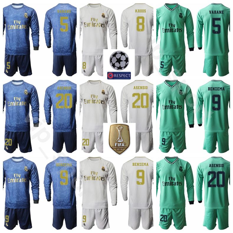 2020 Long Sleeve Soccer Jersey Real Madrid Set 10 Luka ...