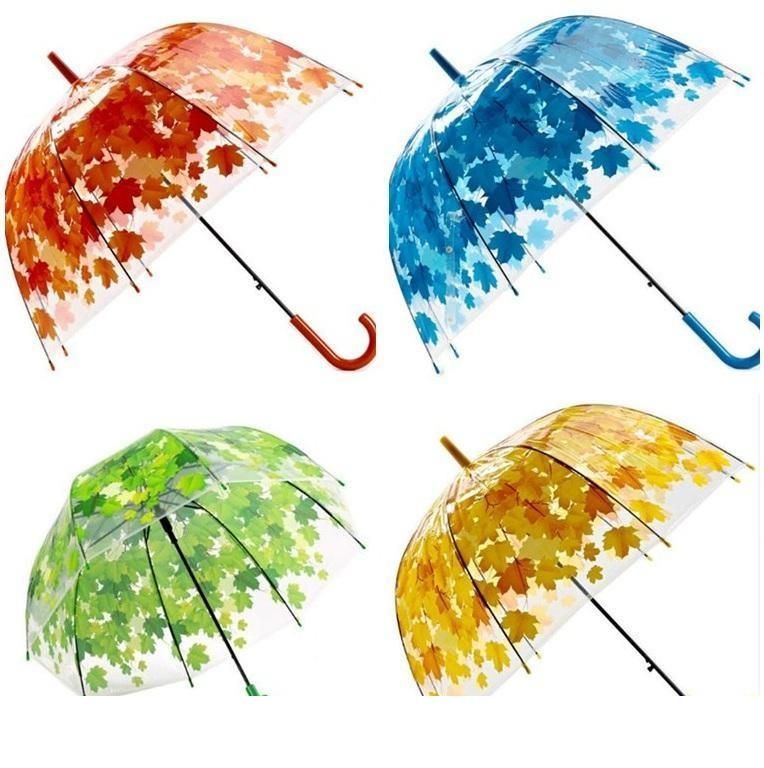Reverse Umbrella Double Layer Inverted Umbrellas For Car Rain Outdoor With C-Shaped Handle Leaves Decoration Botanical Customized