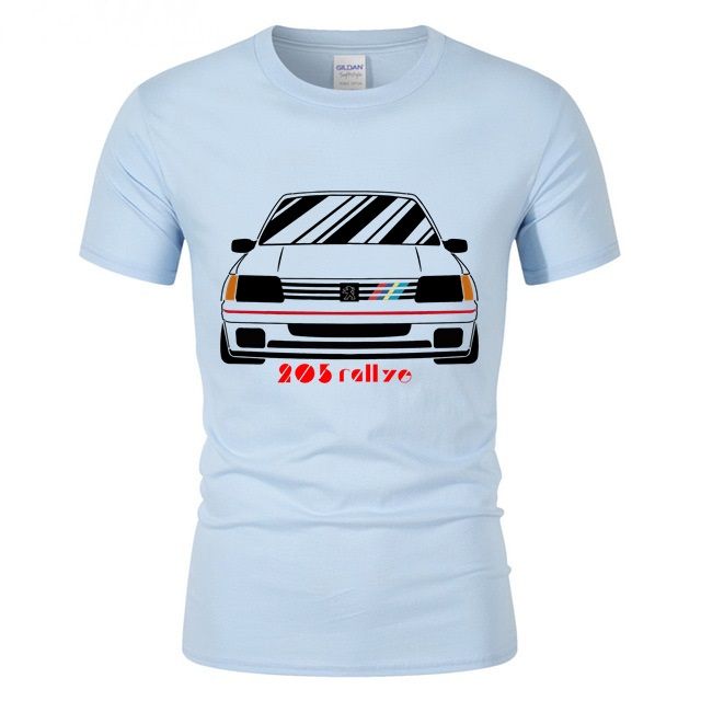 Mens 205 Gti Rallye Racinger Doux Coton T Shirt Wrc T Shirt Costume