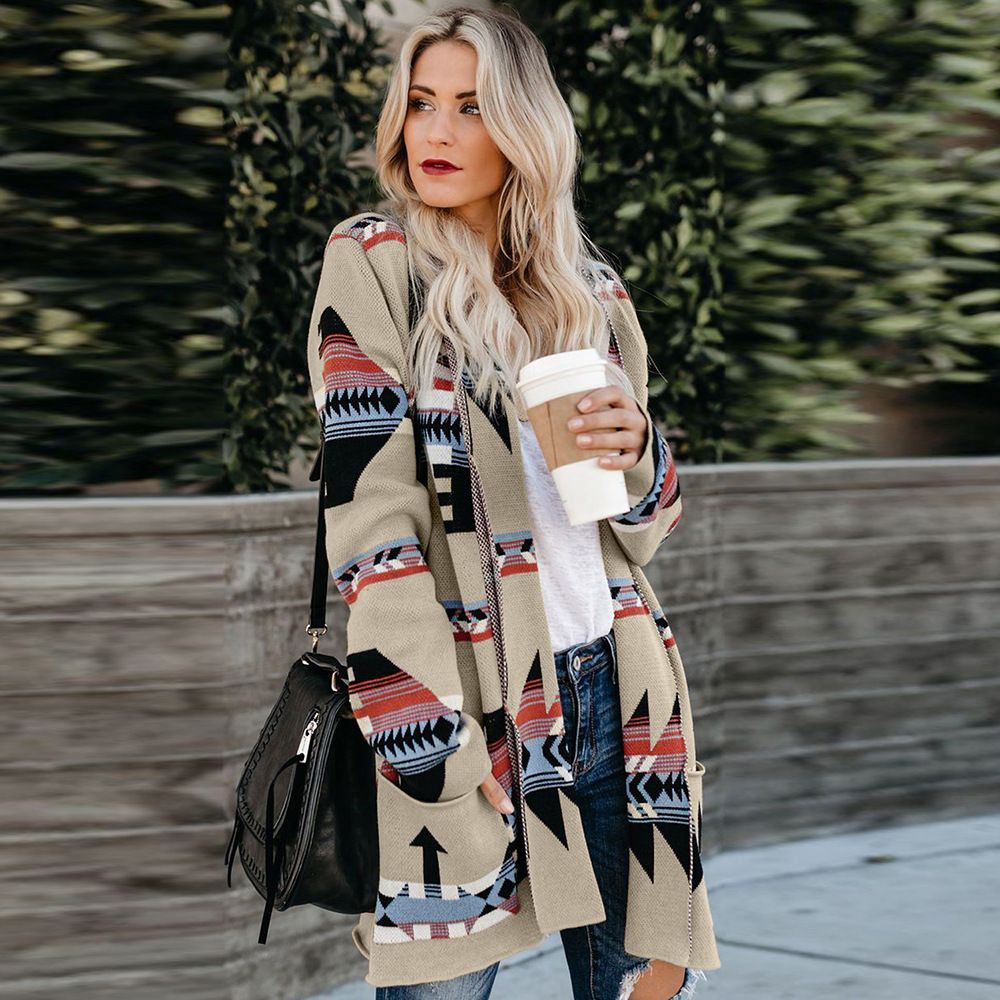 long khaki cardigan