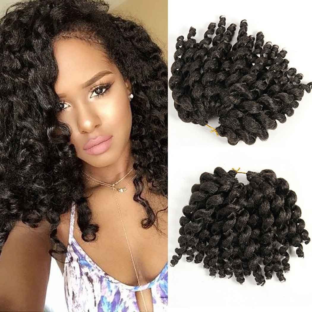 2020 8 Inches Short Wand Curl Spiral Bouncy Jumpy Crochet Hair