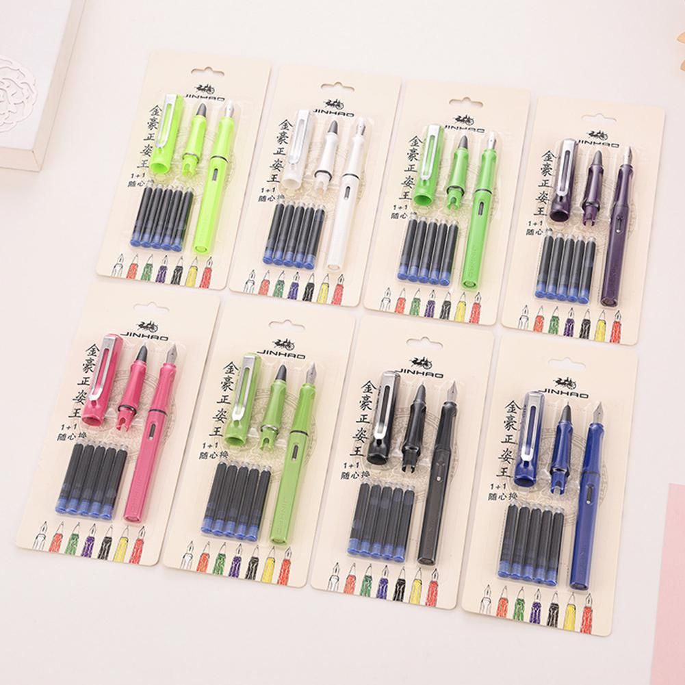 2pcs nib 5pcs Blue ink fountain pen set Jinhao colorful series new Listing ink