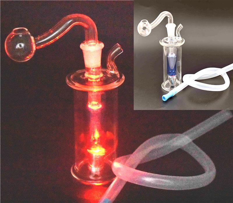 New Led Glass Oil Burner Bong Water Pipes Small Bubbler Bong Mini Oil Dab Rigs For Smoking Hookahs With 10mm Glass Oil Burner Pipe And Hose From Penny1688s Store Dhgate Com