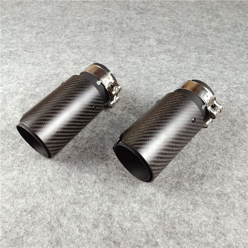 A Piece Matte Glossy Black Exhaust Pipe Muffler Tip Tailpipe Nozzles Replacement Car Universal M