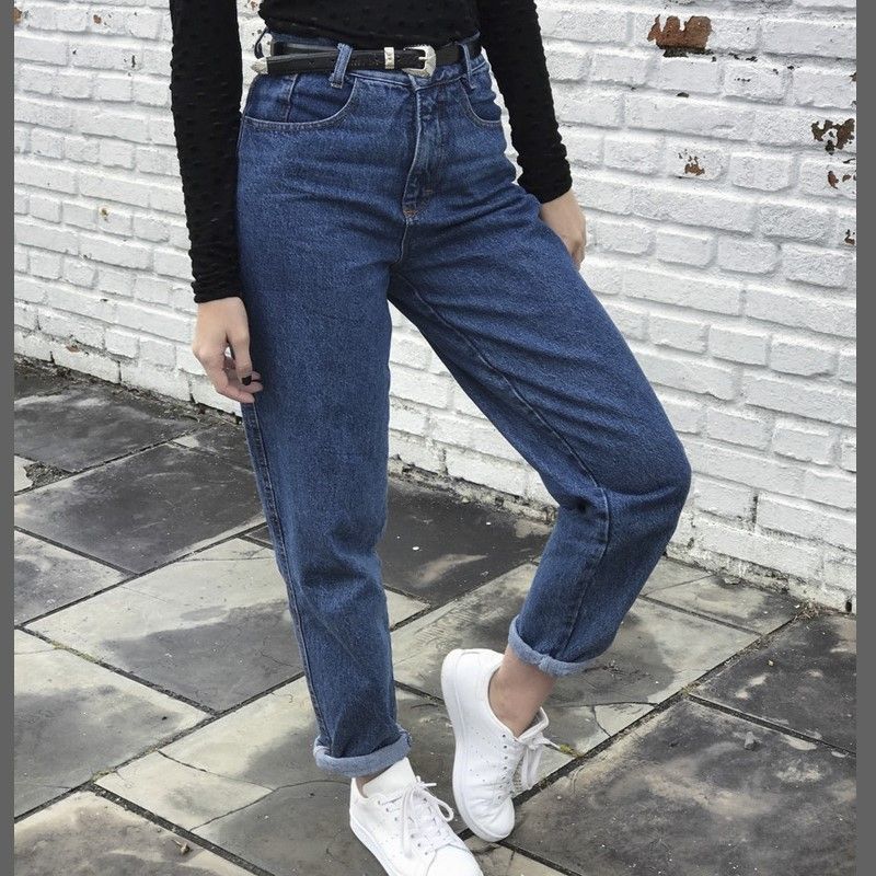 Compra Novio CatonATOZ 2233 Nuevas Llegadas De Las Mujeres Azul Marino De  Capri Mom Jeans Talle Alto Denim Jeans Pantalones Pantalones Harem Mujer  Barato | Entrega Rápida Y Calidad | Es.Dhgate