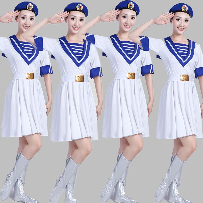 Compra Army Chorus Stage Wear Apenca Carnival Performa Para Mujeres Ropa De  Marinero De Uniforme Militar Blanco Disfraz De Marina Barato | Entrega  Rápida Y Calidad | Es.Dhgate