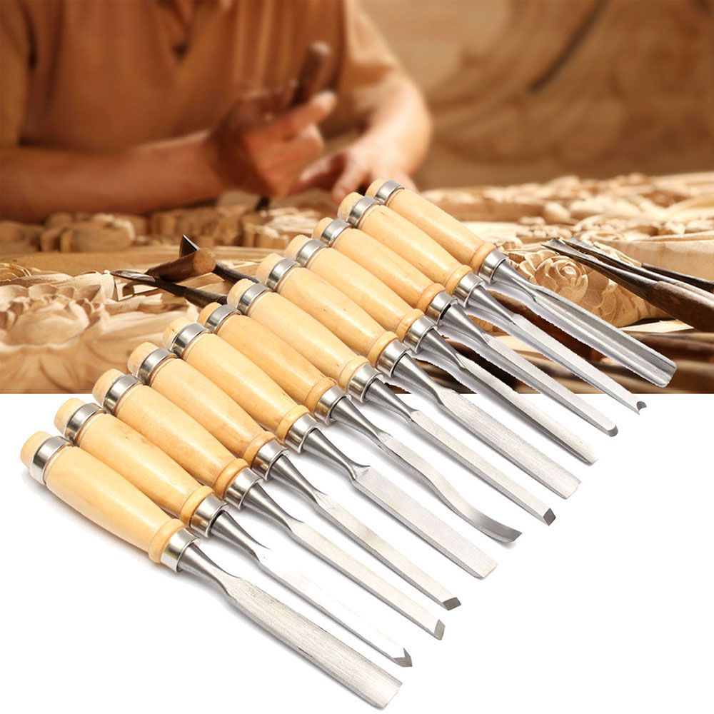 vegetales Instrucciones HOLZWURM Herramientas de tallado 12 pcs EN incl juego de cuchillos de tallado ideal para tallar madera frutas y mucho m/ás