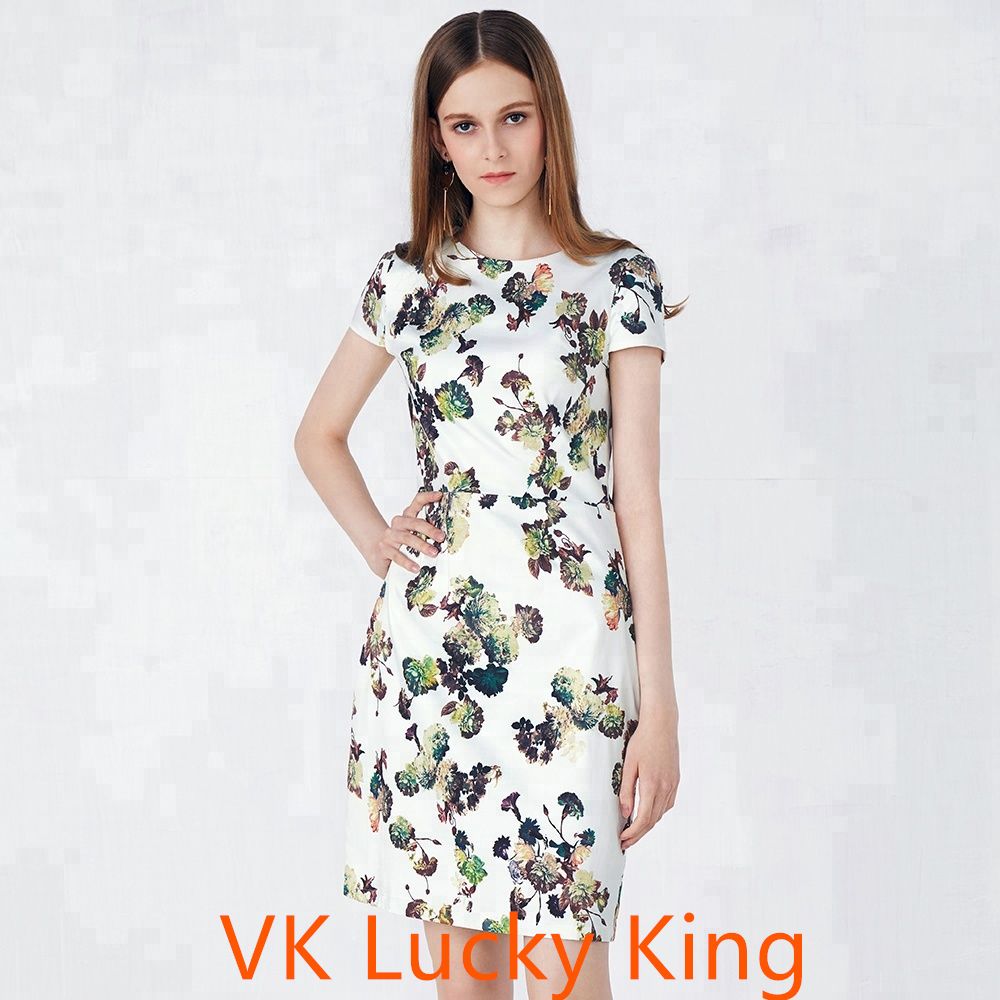 Compra Vestido Estampado Con Mangas 2019 De Una Pieza Damas Cortas Una  Línea Vestido Elegante Y Casual De Verano Para Mujer En Línea Barato |  Entrega Rápida Y Calidad | Es.Dhgate