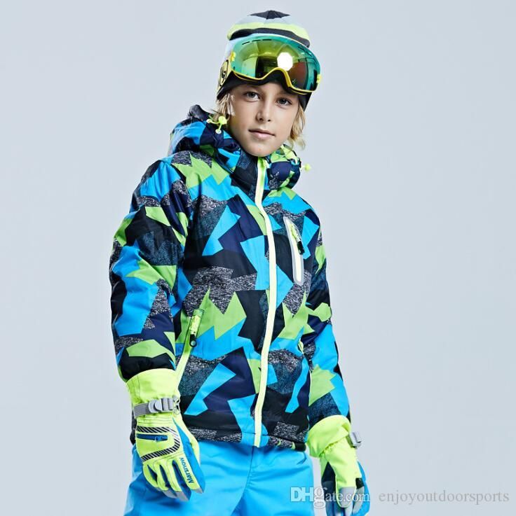 30 Degrees Winter Jumpsuit Children Clothing Suit Kids Snow Wear Waterproof