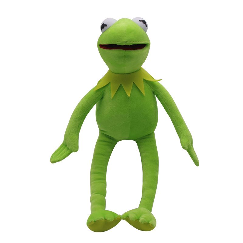 green stuffed frog