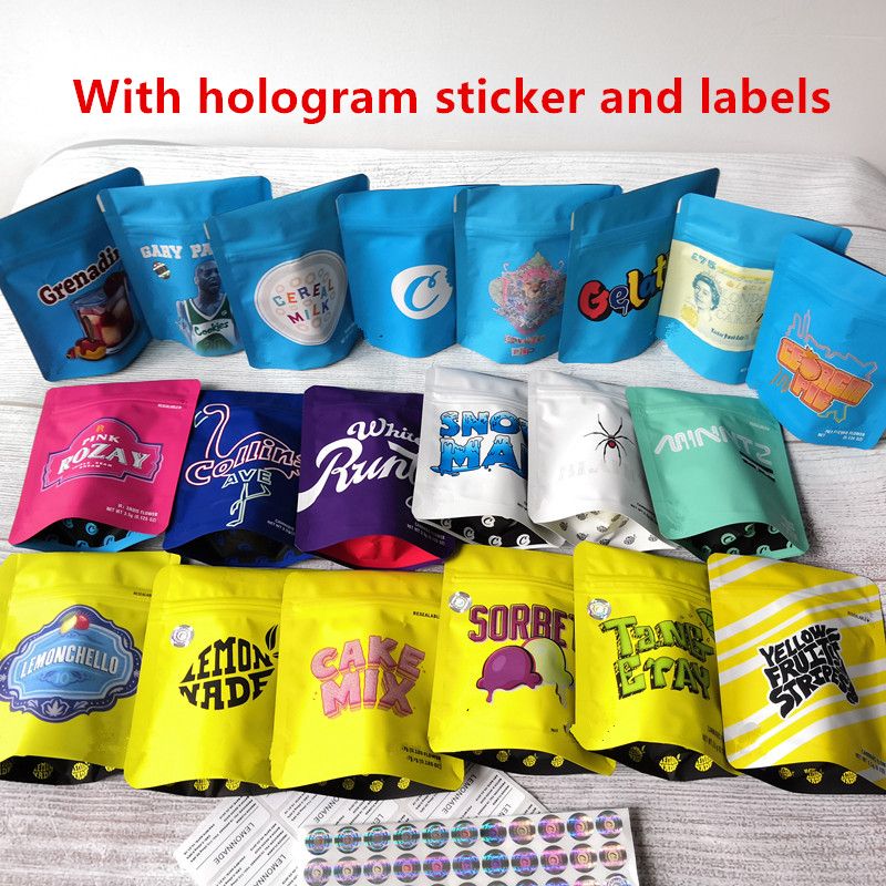 Minntz Cookies Mylar Packaging Bags FREE HOLOGRAM AND LABEL STICKERS 