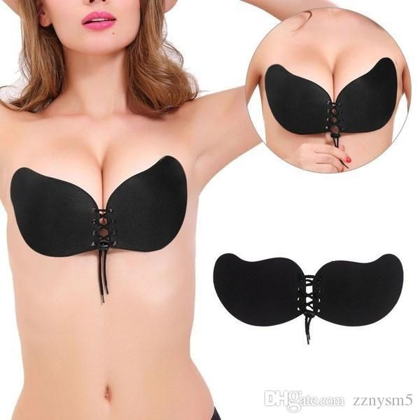 Grosshandel Frauen Silikon Bh Push Up Bh Tragerlos Ruckenfrei Selbstklebende Gel Abdeckung Schmetterlingsflugel Unsichtbare Bhs Nippel Abdeckung Brustpolster Von Szq 1 71 Auf De Dhgate Com Dhgate