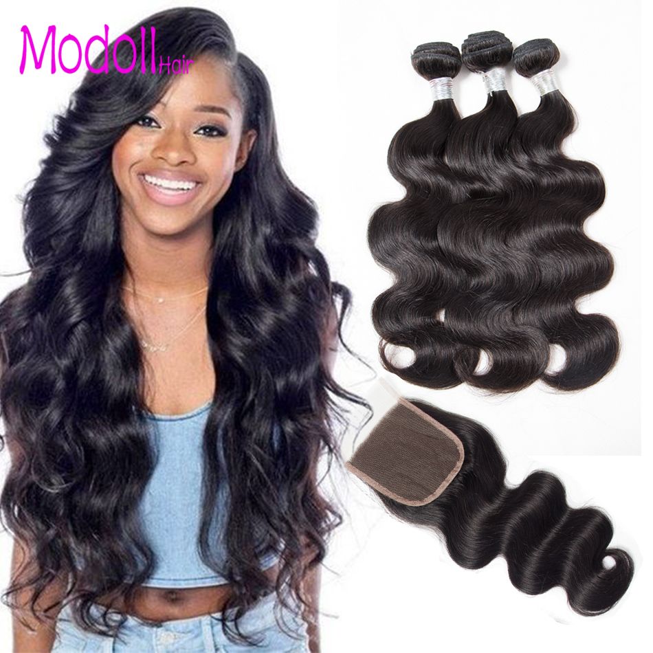 2020 Body Wave Bundles With Closure Cheap Human Hair Weave Bundles