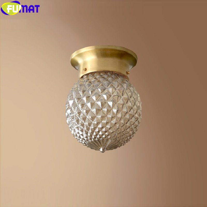 2021 Fumat Ceiling Lamp Pineapple Glass Ball T Shape Lampshade Light Copper Base Brief Lighting Home Decor E27 6 Inch Passage From Crystalk9 107 36 Dhgate Com - Pineapple Ceiling Light