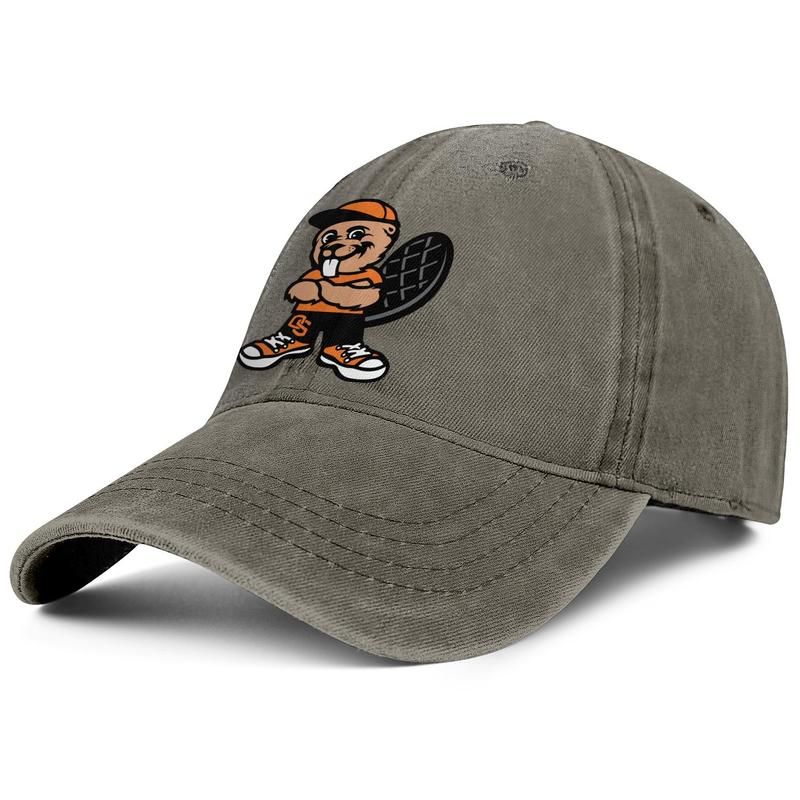 Oregon State Beavers University Orange Unisex Denim Baseball Cap Fitted