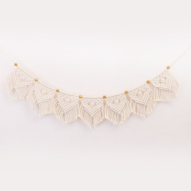Macrame Woven Wall Hanging Fringe Garland Banner Boho Chic
