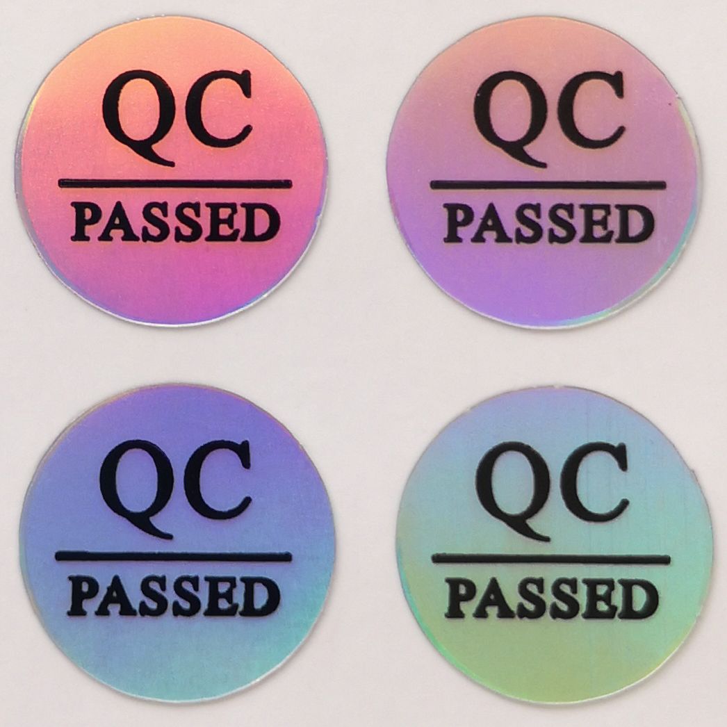 2020 10mm Hologram Shining QC PASSED Self Adhesive Durable PET Label
