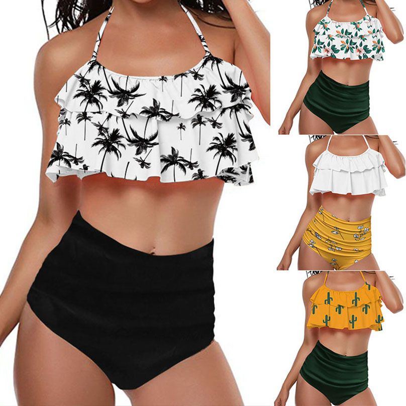 ruffled high waisted bikini