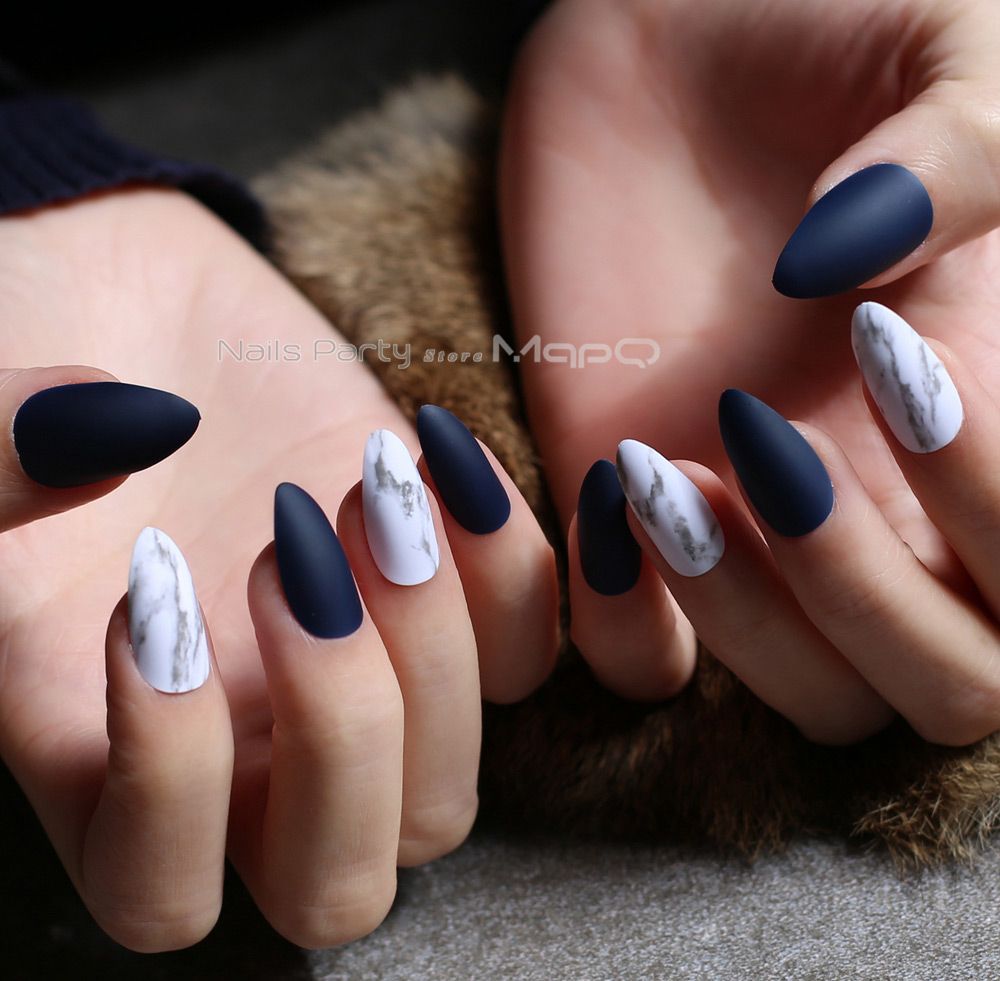 Acheter Nu Matte Ongles Texture Marbre Ongles Faux Ongles Personnalisés Rose Talon Aiguille Bricolage Faux Ongles Rouge Moyen Jazz Blanc Marbre Noir
