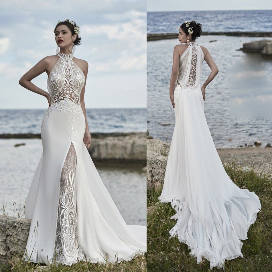 flowing beach wedding dresses