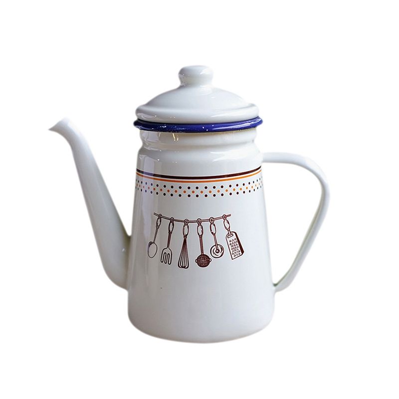 Compre Cafeteras 1l Estilo Japonés Gota Olla Esmalte Agua Tetera De Agua  Caliente A 30,98 € Del Aurorl | Es.Dhgate.Com