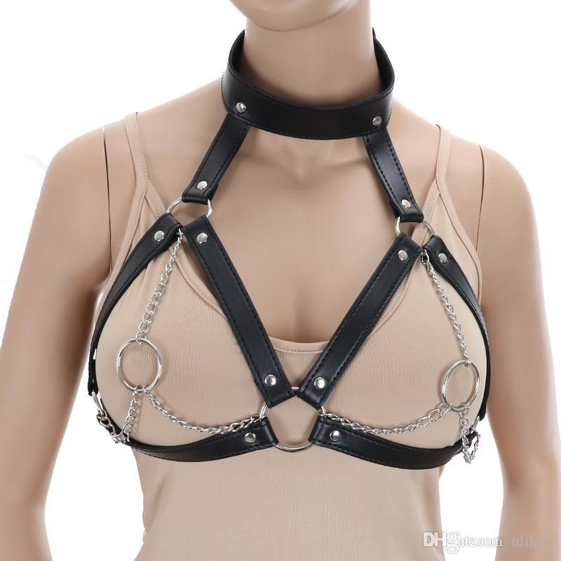 Compra Hot Black Sexy Lencería Para Mujer Cuero De PU Cuerpo Abierto Jaula  Sujetador Mujeres Arnés Cadena Ropa Interior Loop Punk O Cinturón Cinturón  Barato | Entrega Rápida Y Calidad | Es.Dhgate