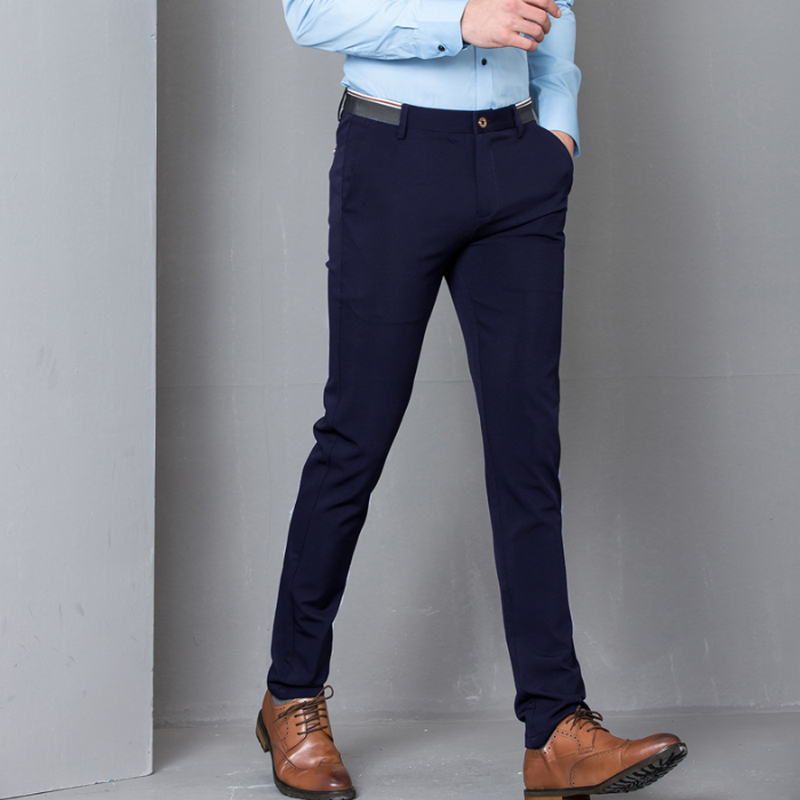 Compre Estiramiento Negro Flaco Pantalones De Vestir Hombres Fiesta Oficina  Traje Para Hombre Formal Lápiz Lápiz Negocios Slim Fit Pantalones  Masculinos Ocasionales A 28,52 € Del Genguo | Es.Dhgate.Com