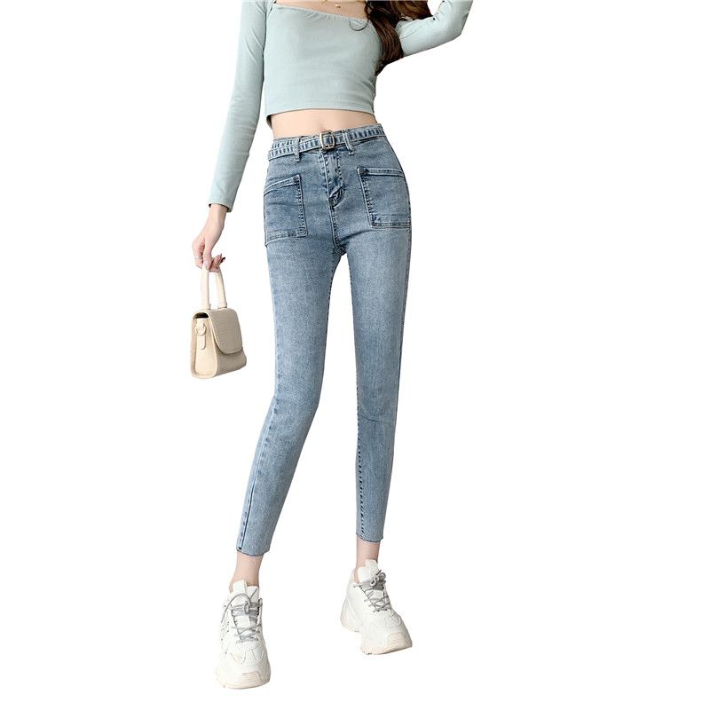 slim girl in jeans