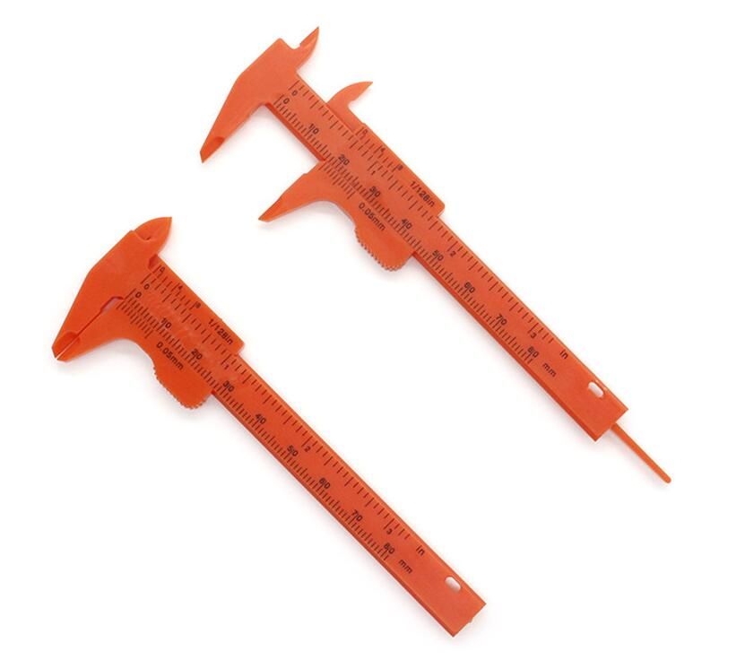 New 1Pc Mini Plastic Ruler Sliding 80mm Vernier Caliper Gauge Measure  ToolBLJH 