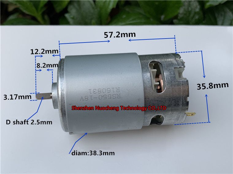 2020 RS550 18V 20000RPM High Speed 550 DC Motor With Cooling Fan Carbon ...