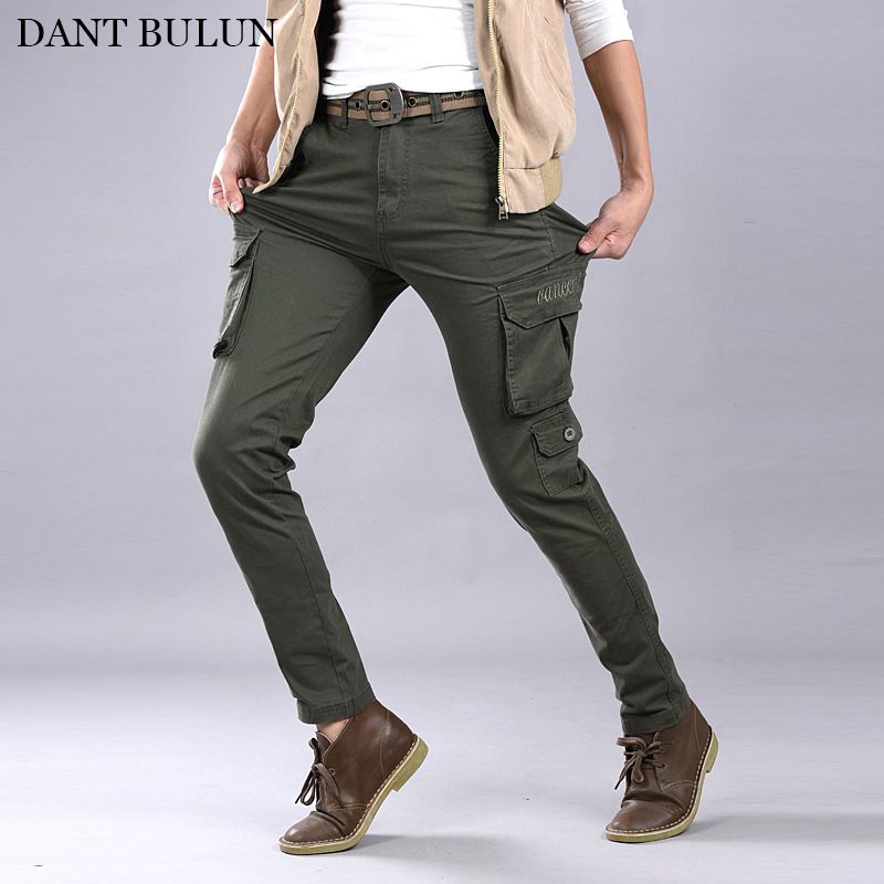 KLJR Men Elastic Waisted Multi-Pockets Plain Casual Jogger Cargo Pants Trousers KLJR Men Elastic Waisted Multi-Pockets Plain Casual Jogger Cargo Pants Trousers