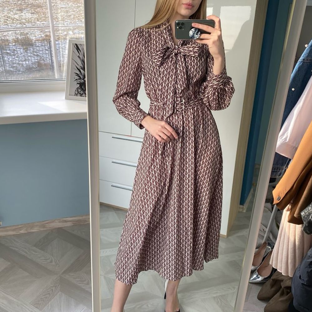 Acquistare Estate Donne Vestito Longuette Vintage Stampa Camicia Elegante Vestito  Lungo Signore Ufficio Chiffon Abiti Con Cintura Con Fiocco Dellimpero Della  Vita 2020 Nuovo T200318 Economico | Consegna Veloce E Qualità | It.Dhgate