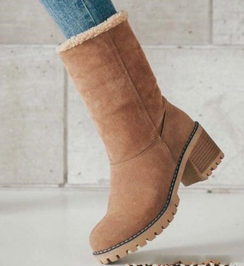 womens boots chunky heel