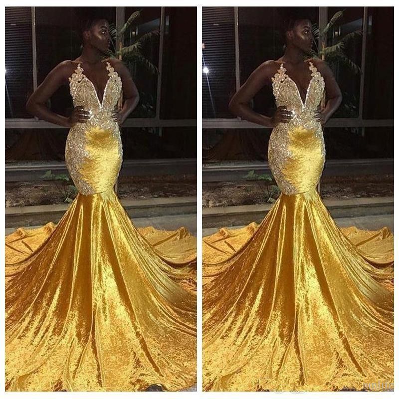 yellow black gown