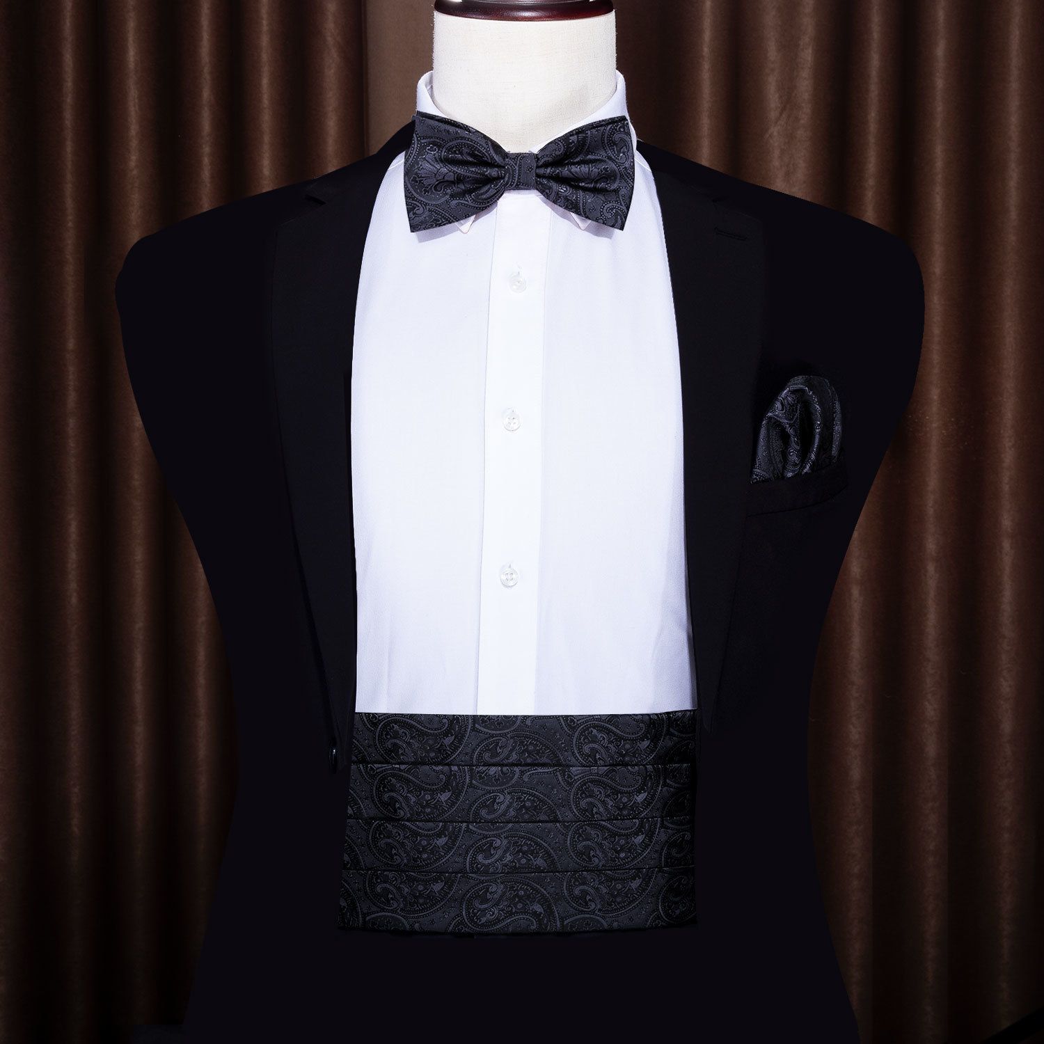 bow tie and cummerbund set