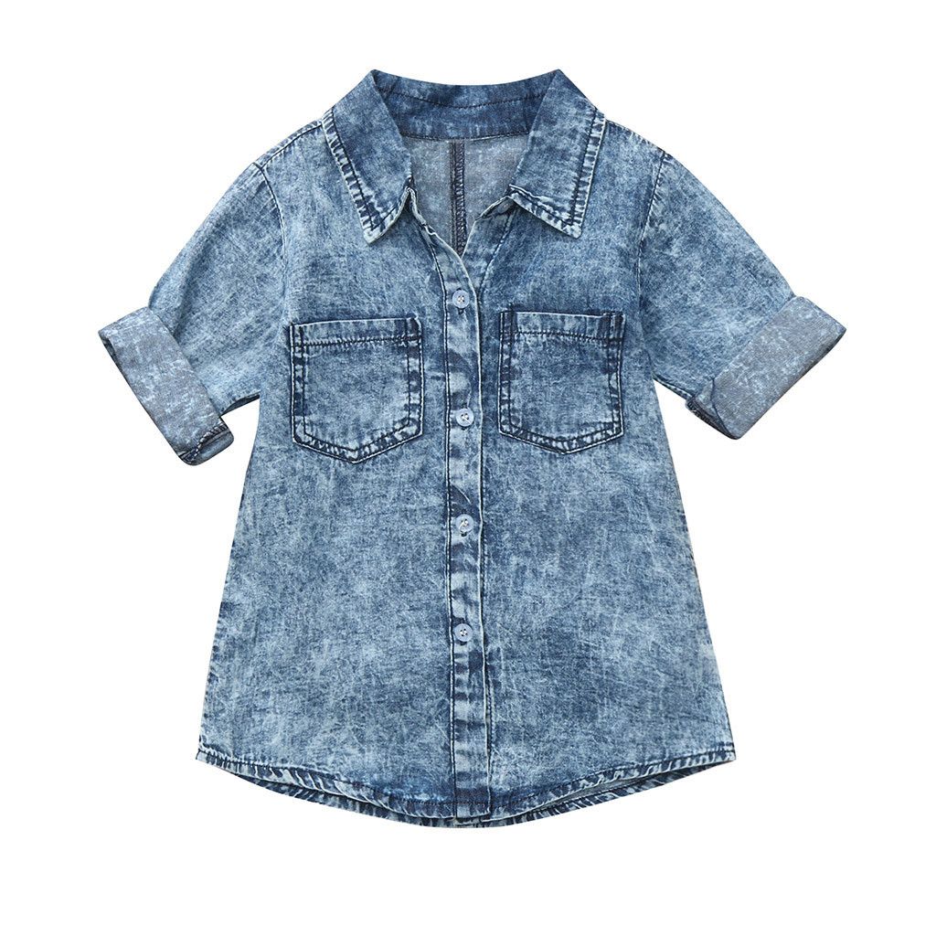 kids denim shirt dress