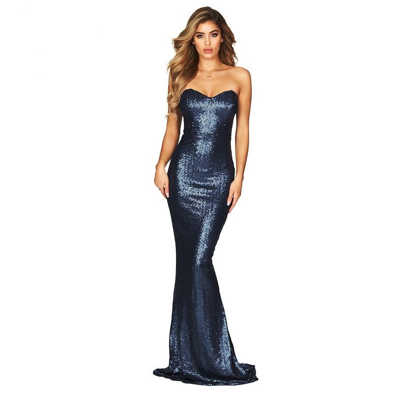 2020 Women Bodycon Dresses 2019 New Sequin Maxi Party Dress Sexy