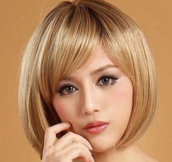 Latest New Short Dark Blonde Woman S Like Real Hair Wig Glueless