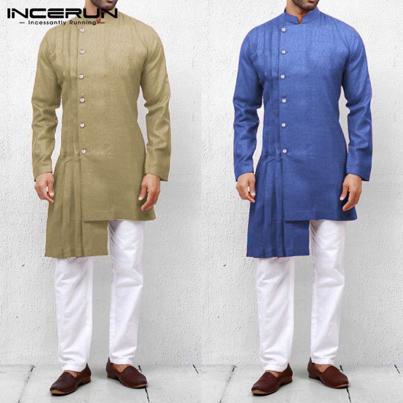2021 Clothes Vintage Men Shirt Ethnic Solid Color 2019 Elegant Long Tops Stand Collar Long Sleeve Men Irregular Shirts Incerun From Deborahao 17 24 Dhgate Com Ethnic wear offers a wide range of ethnic clothes and jewelry online for men, women, and kids at the best prices. dhgate com