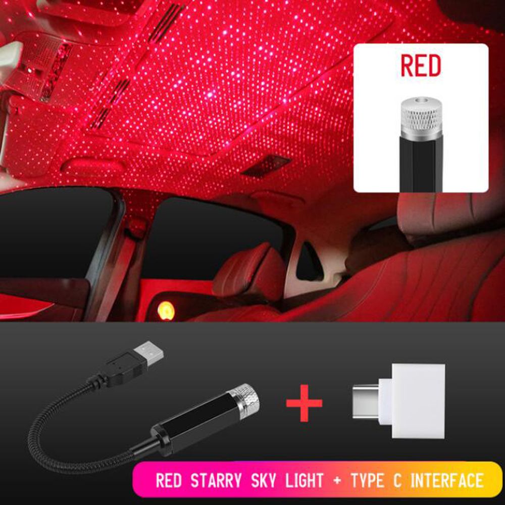 Universal Mini Led Car Roof Star Night Lights Projector Light Interior Ambient Atmosphere Galaxy Lamp Decoration Light Usb Plug Desk Gadgets Digital