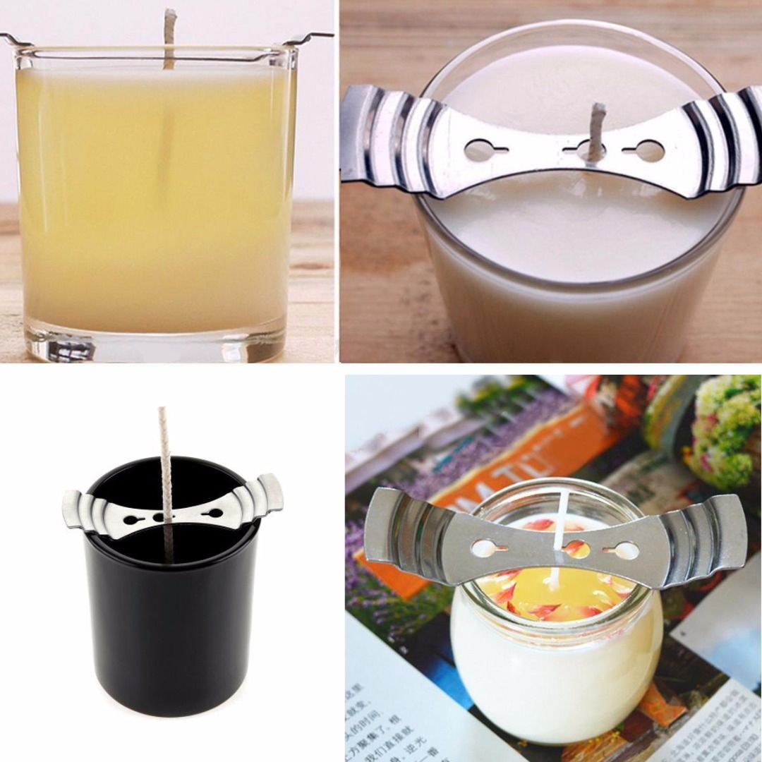 5 X Metal Candle Wicks Holder Centering Device Hole Clip Making Supplies Tool CA