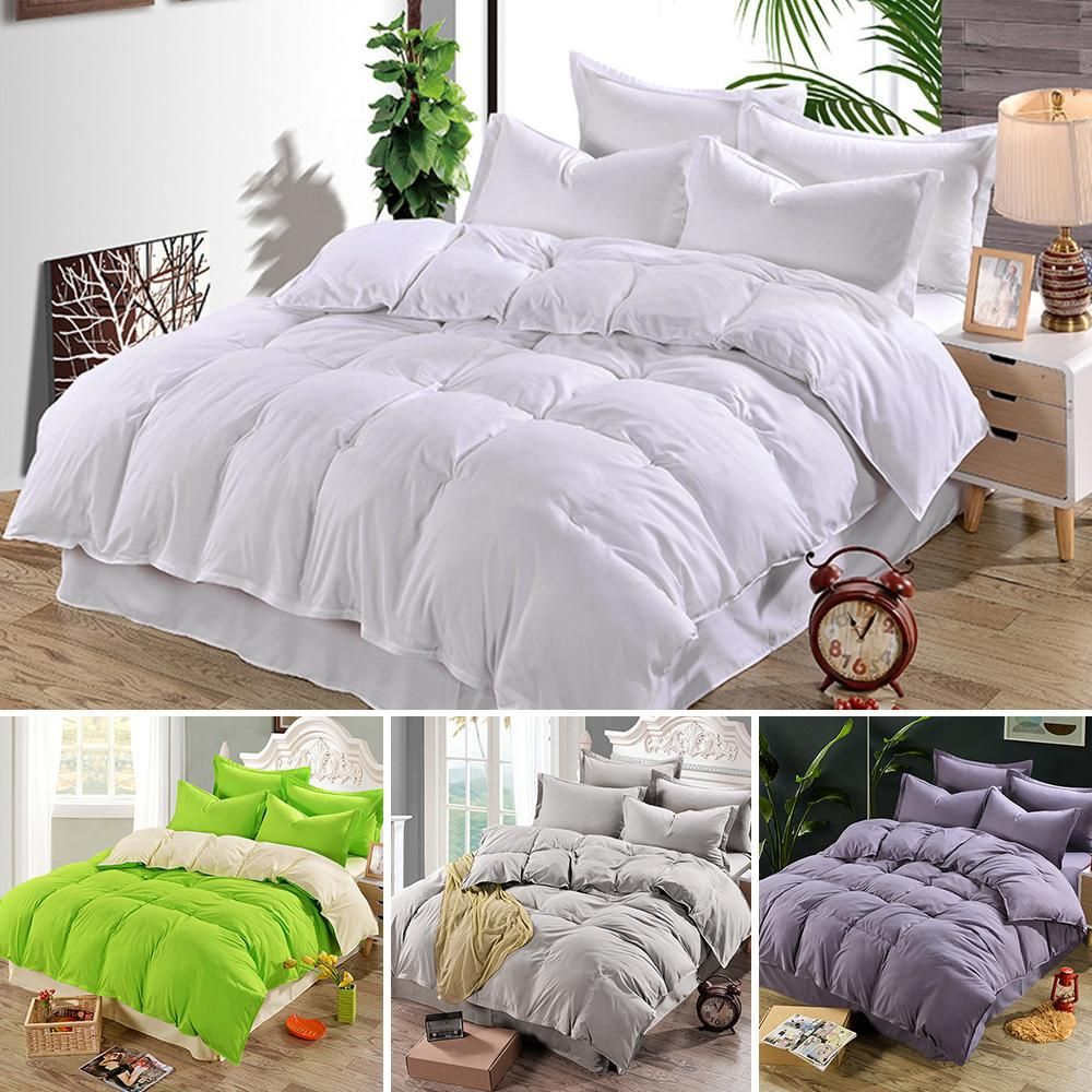 Plain Duvet Quilt Cover Bed Cover For Comforter Bedding Sets