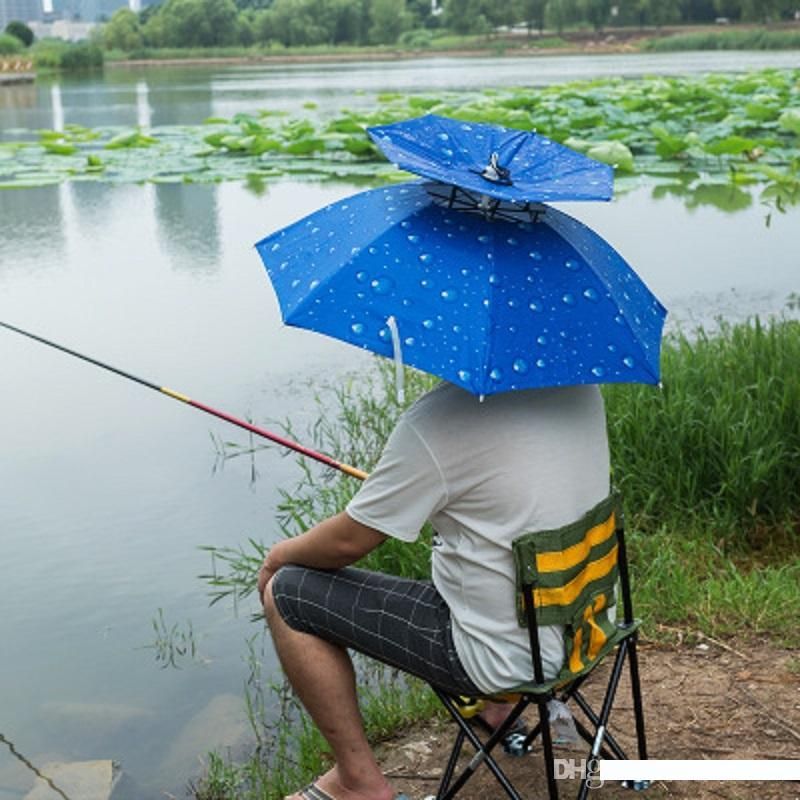 hat with umbrella on top