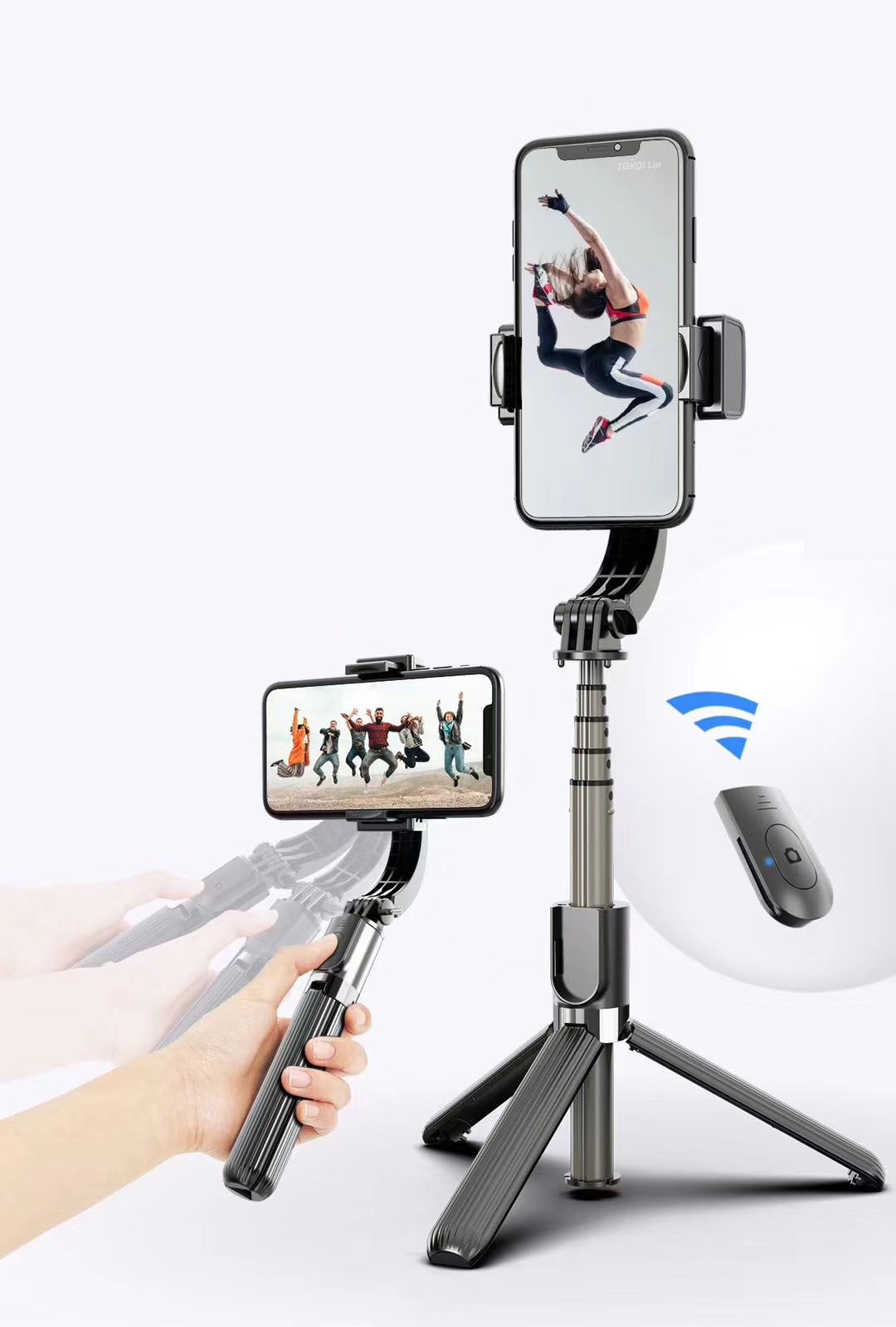 Монопод стабилизатор для смартфонов. Gimbal Stabilizer l08. Монопод-трипод Gimbal q08d, автоматическая стабилизация, 78 см, черный. Стабилизатор для телефона. Штатив стабилизатор для телефона.